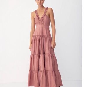 Bird & Knoll Stevie dress Rose color